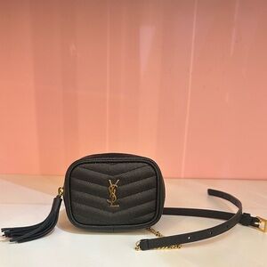 Yves Saint Laurent Black Quilted Crossbody/Belt Bag